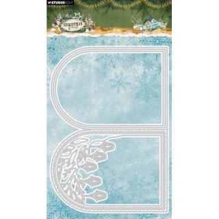 (SL-CF-CD1111)StudioLight Dies – Folded Card Shape Christmas Forest n° 1111