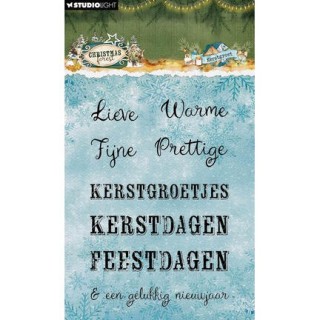 (SL-CF-STAMP955)Studio light Stamp Kerst Groet Christmas Forest n° 955