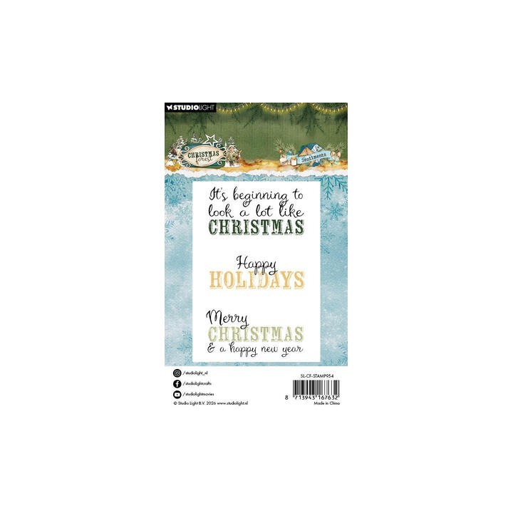(SL-CF-STAMP954)Studio light Stamp Sentiments Christmas Forest n° 954