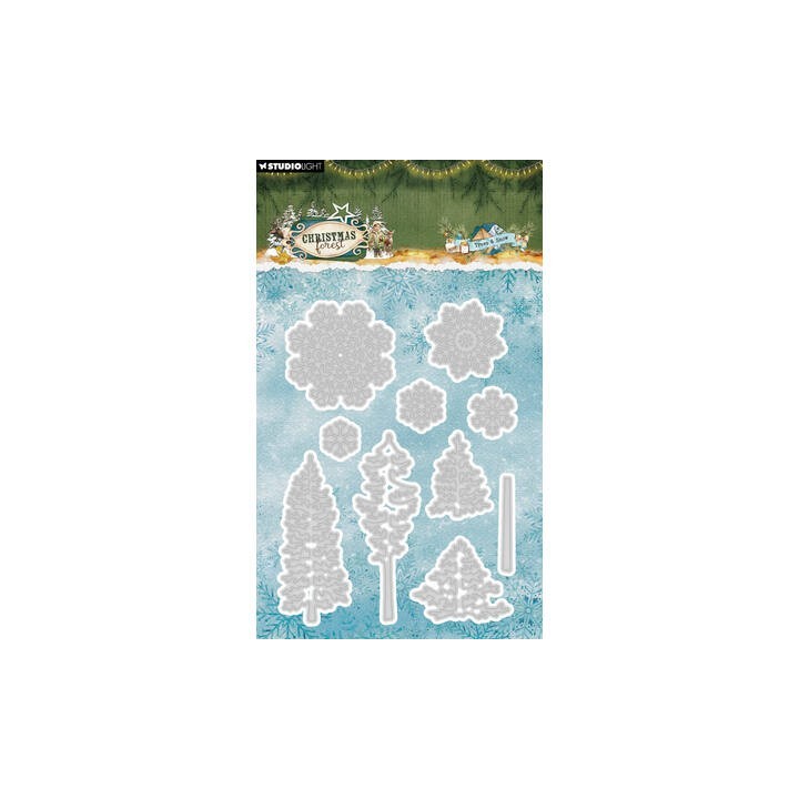 (SL-CF-CD1113)StudioLight Dies – Trees and Snow Christmas Forest n° 1113