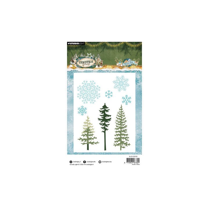 (SL-CF-CD1113)StudioLight Dies – Trees and Snow Christmas Forest n° 1113