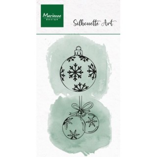 (CS1200)Clear stamp Silhouette Art Ornaments