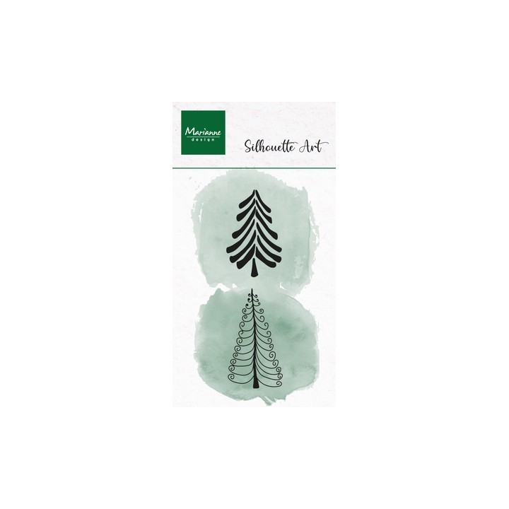 (CS1201)Clear stamp Silhouette Art Jolly Trees