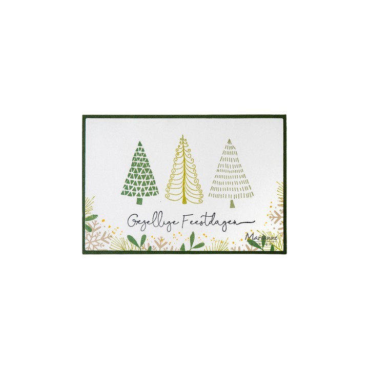 (CS1202)Clear stamp Silhouette Art Merry Trees