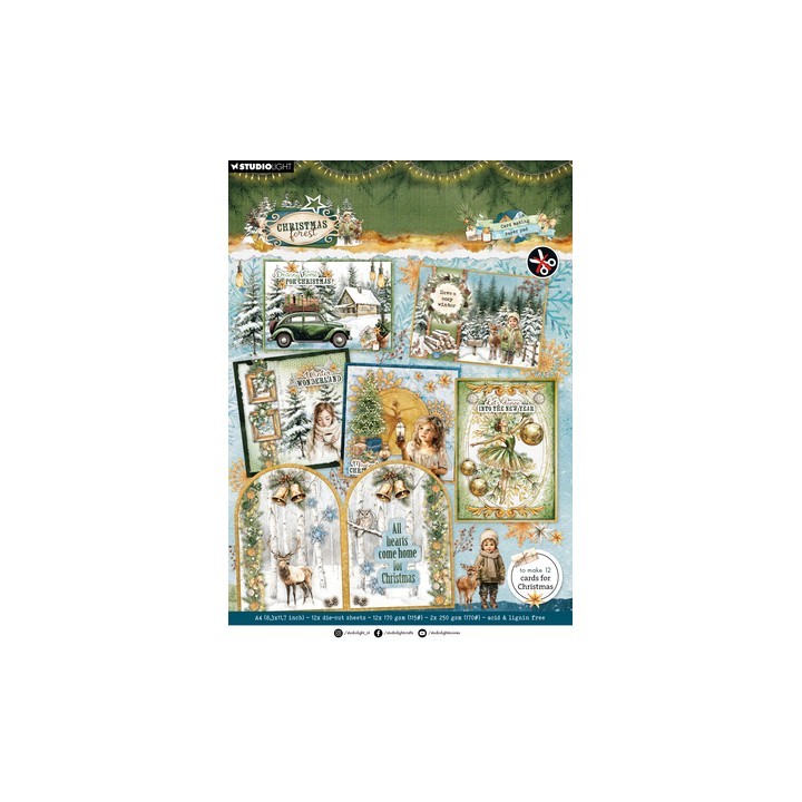 (SL-CF-CMP40)Studio Light Cardmaking Pad – Christmas Forest no. 40