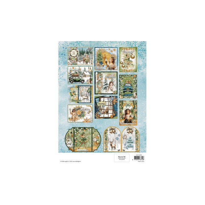 (SL-CF-CMP40)Studio Light Cardmaking Pad – Christmas Forest no. 40