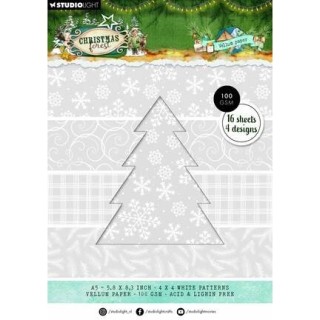 (SL-CF-VPP479)Studio light Vellum Paper Pad Backgrounds Christmas Forest no. 479
