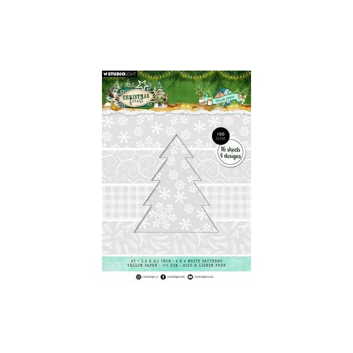 (SL-CF-VPP479)Studio light Vellum Paper Pad Backgrounds Christmas Forest no. 479