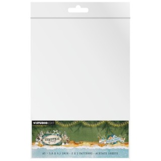 (SL-CF-ACS22)Studio Light Acetate Sheets Snow & Landscape Christmas Forest no. 22