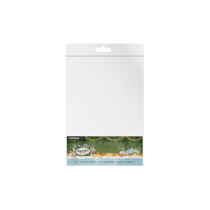 (SL-CF-ACS22)Studio Light Acetate Sheets Snow & Landscape Christmas Forest no. 22