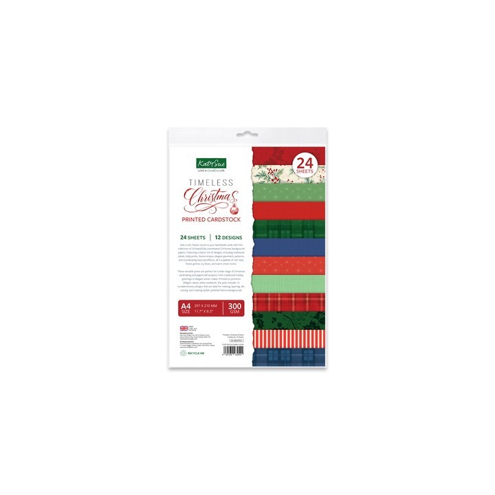 (03-10072TCH)Katy Sue Designs Printed Cardstock - Timeless Christmas