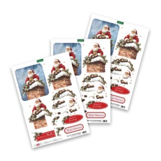 (11-DCD757)Katy Sue Designs  3D pre-decoupe - Santa Stop Here