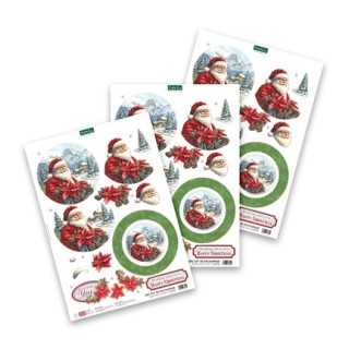 (11-DCD759)Katy Sue Designs  3D pre-decoupe - Santa Comes to Town