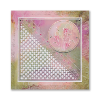 (GRO-FL-41637-03)Groovi Plate A5 TINA'S FLOWERS IN SPRING DOODLE LANDSCAPE