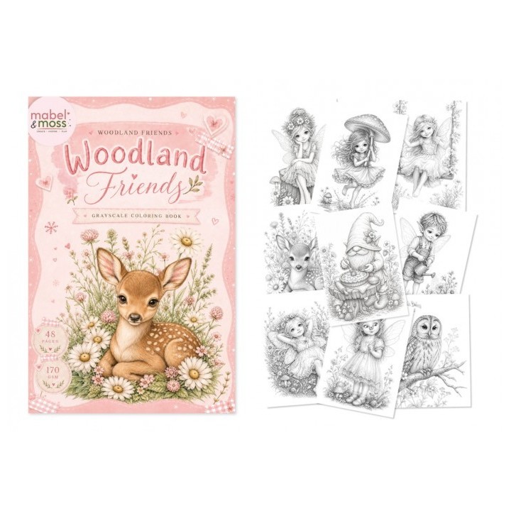 (MMCB10001)Mabel & Moss - Woodland Friends - Coloring Book