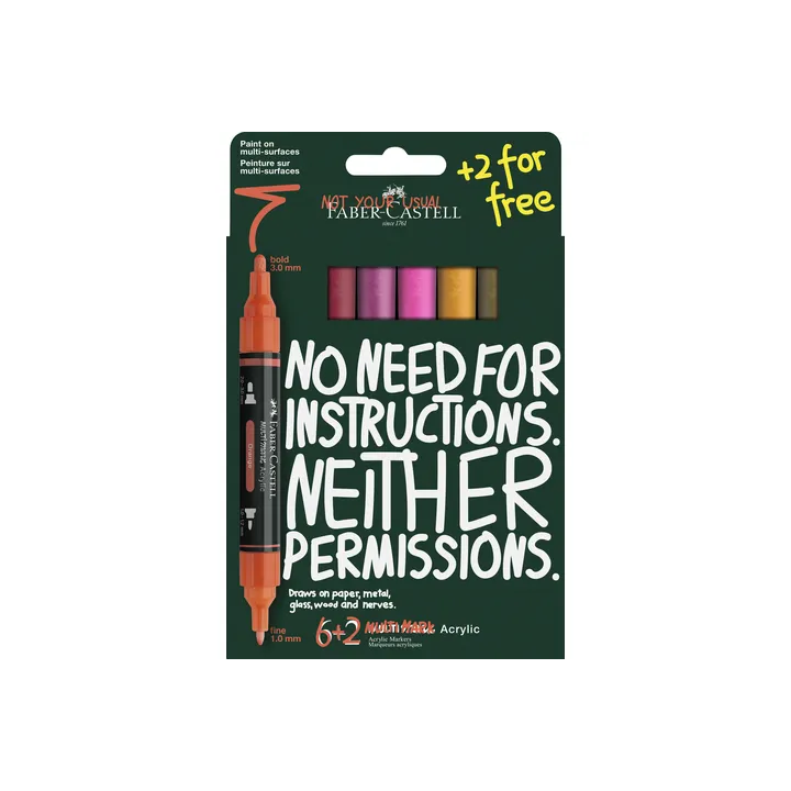 (186019)Faber Castell Acrylmarker FC Multimark - Flame