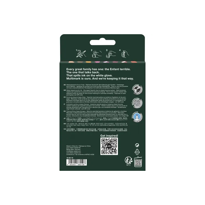 (186019)Faber Castell Acrylmarker FC Multimark - Flame