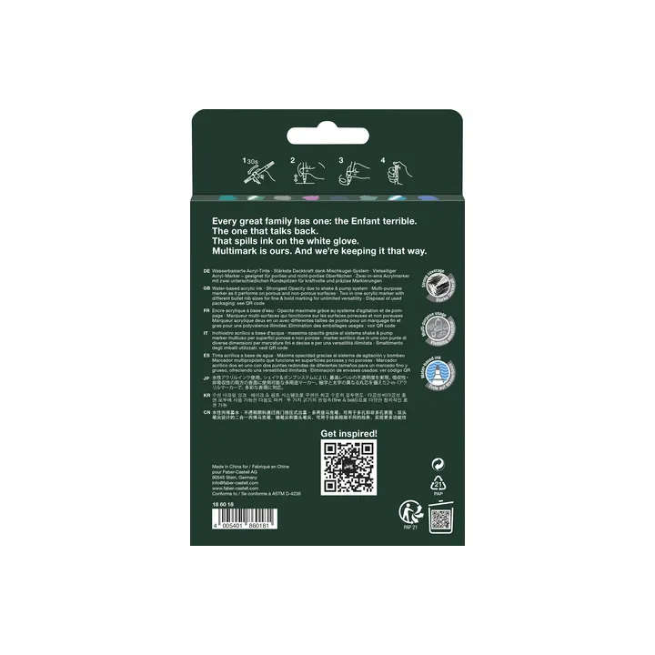 (186018)Faber Castell Acrylmarker FC Multimark - Frost