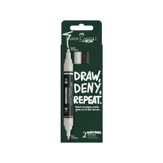 (186011)Faber Castell Acrylmarker FC Multimark - zwart/wit