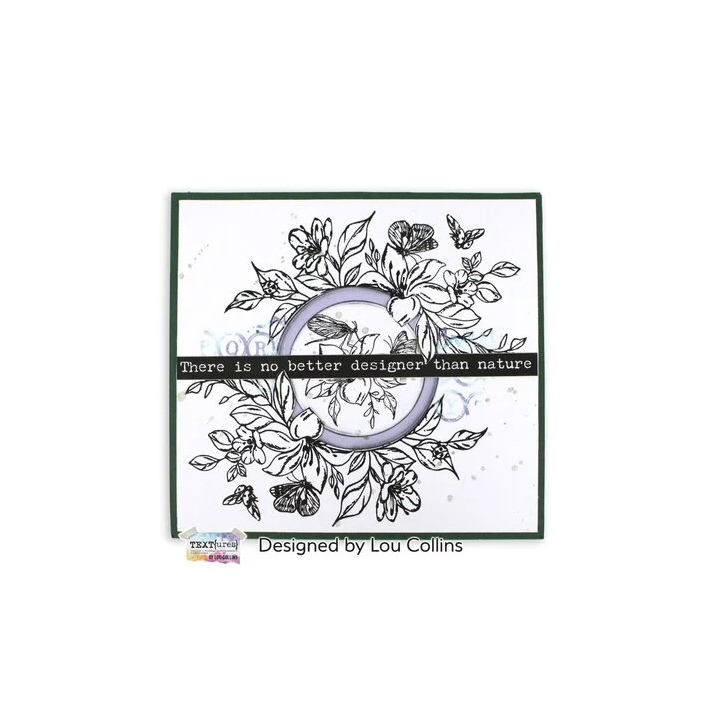 (TEXCS0001)TUV Beneath the Brambles 6x8 Inch Clear Stamp Set Floral Borders and Corners