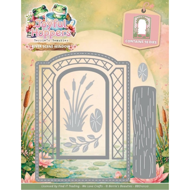 (BBD10120)Dies - Berries Beauties - Joyful Hoppers - River Scene Window