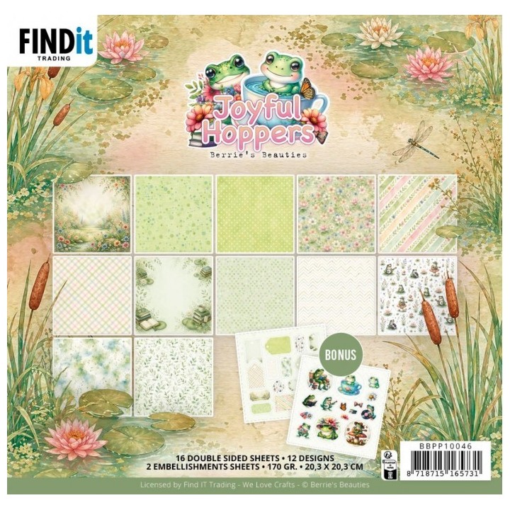 (BBPP10046)Paperpack - Berries Beauties - Joyful Hoppers 20 x 20 cm