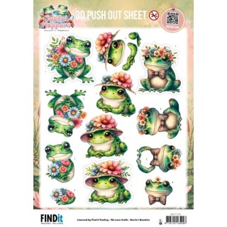 (SB11145)3D Pushout Sheet - Berries Beauties - Joyful Hoppers - Bouquet Of Joy