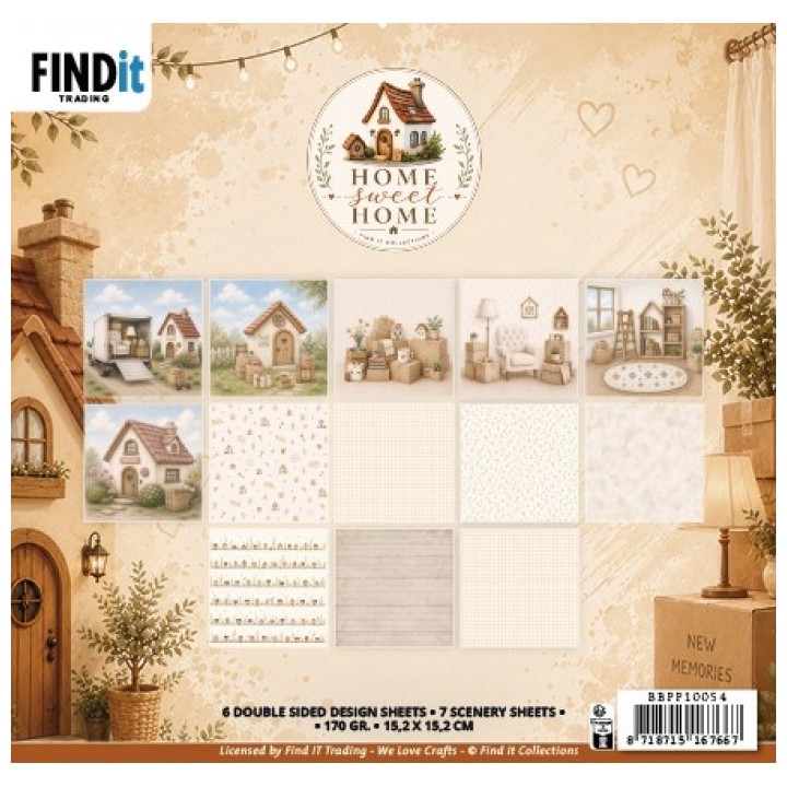 (BBPP10054)Paperpack - Find It Collection - Home Sweet Home - 15,2 x 15,2 cm