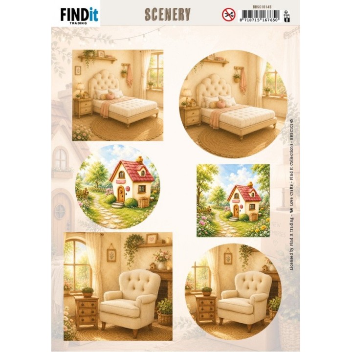 (BBSC10145)Scenery Push Out - Berries Beauties - Home Sweet Home