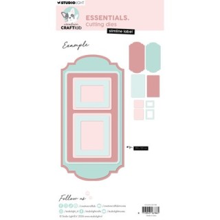 (CCL-ES-CD1118)StudioLight Dies – Slimline Label Essentials n° 1118