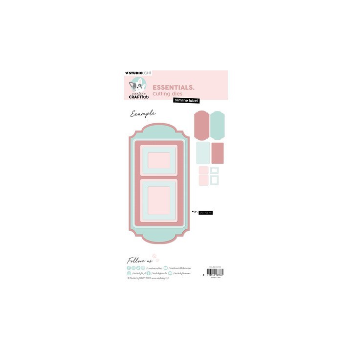 (CCL-ES-CD1118)StudioLight Dies – Slimline Label Essentials n° 1118
