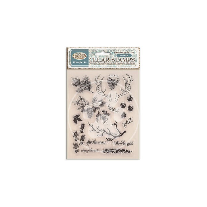 (WTK245)Stamperia Clear Stamps 14x18 cm – White Christmas