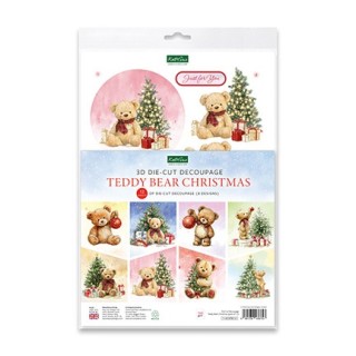 (11-DCDTBC12)Katy Sue Designs Teddy Bear Christmas Die Cut and Decoupage Collection