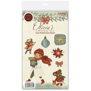 (CCSTMP105)Craft Consortium Olivia's Christmas Tale Clear A6 Photopolymer Stamp Set Presents