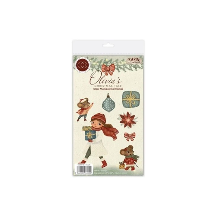 (CCSTMP105)Craft Consortium Olivia's Christmas Tale Clear A6 Photopolymer Stamp Set Presents