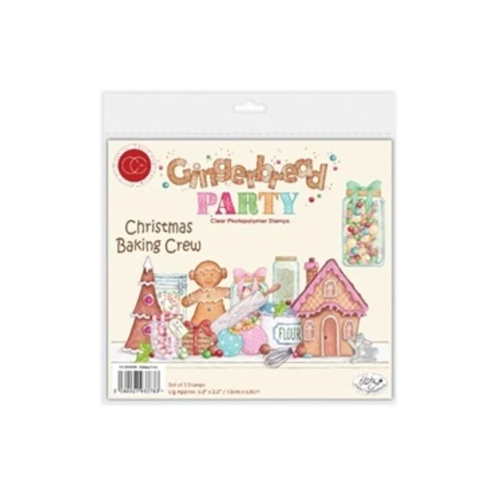 (CCLSTMP009)Craft Consortium Gingerbread Party A6 Photopolymer Stamp Set Cookie Tester by Helz Cuppleditch