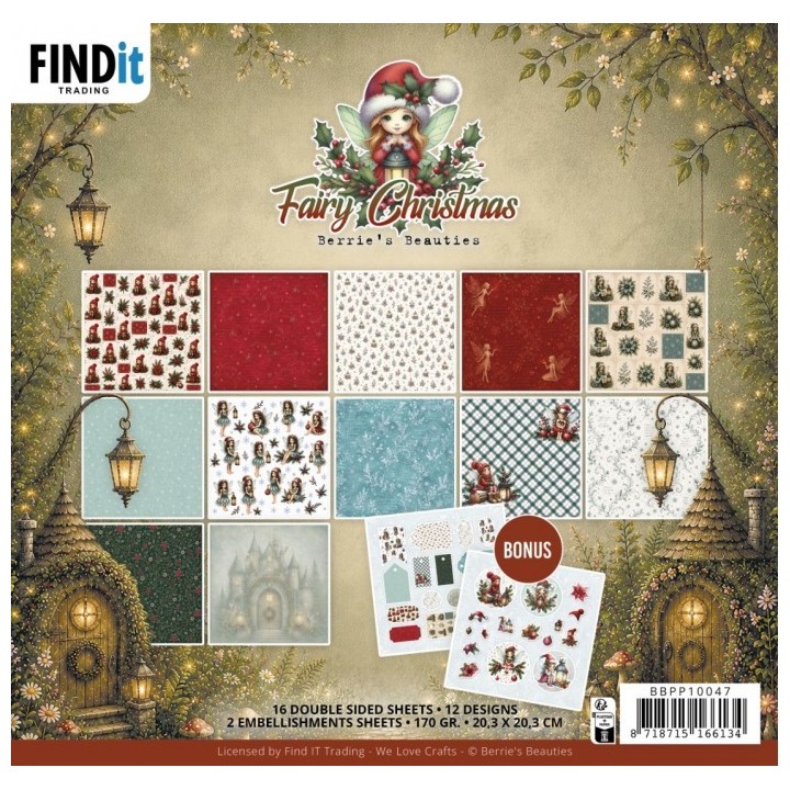 (BBPP10047)Paperpack - Berries Beauties - Fairy Christmas 20 x 20 cm
