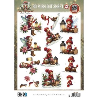 (SB11149)3D Pushout Sheet - Berries Beauties - Fairy Christmas - Lantern