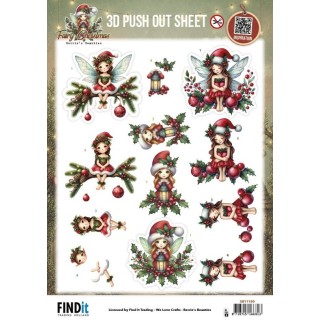(SB11150)3D Pushout Sheet - Berries Beauties - Fairy Christmas - Christmas Fairy