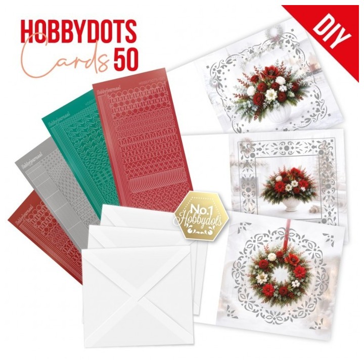 (DODOPP050)Hobbydots Cards 50 - Christmas Bouquet