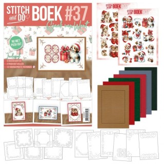 (STDOBB037)Stitch & Do boek A6 - 37 - Warm Christmas Paws