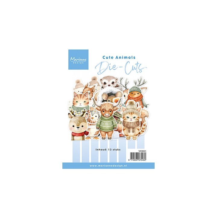 (VK9651)Die-cuts - Cute Animals (35 pieces)
