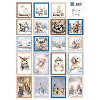 (VK9654)Knipvel A4, Winter Stamps (20 images)