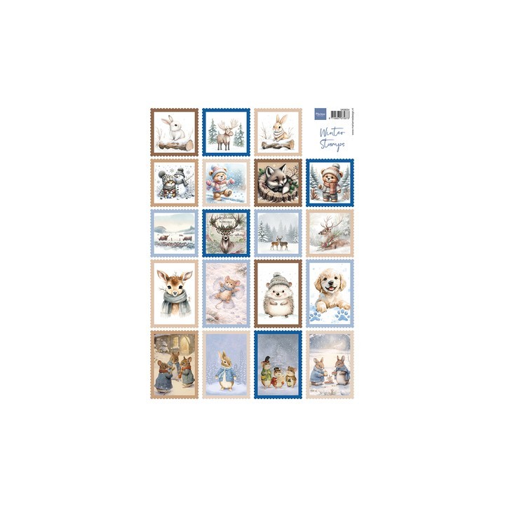 (VK9654)Knipvel A4, Winter Stamps (20 images)