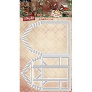 (SL-CC-CD1114)StudioLight Dies – Cottage Barn Card Cottage Christmas n° 1114
