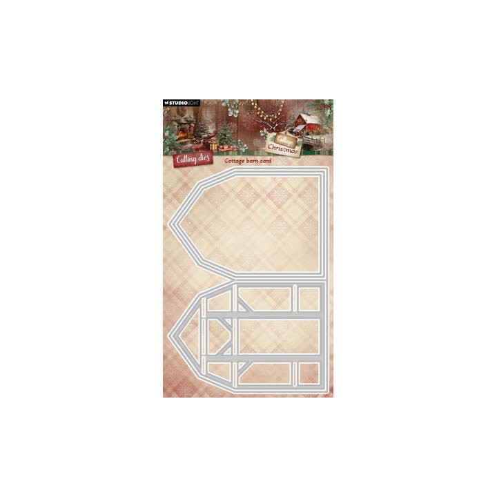 (SL-CC-CD1114)StudioLight Dies – Cottage Barn Card Cottage Christmas n° 1114