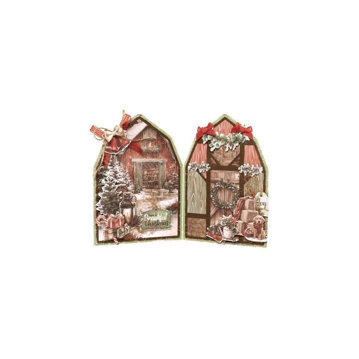 (SL-CC-CD1114)StudioLight Dies – Cottage Barn Card Cottage Christmas n° 1114
