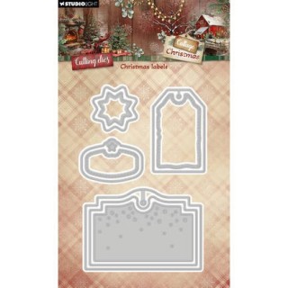 (SL-CC-CD1115)StudioLight Dies – Christmas Labels Cottage Christmas n° 1115