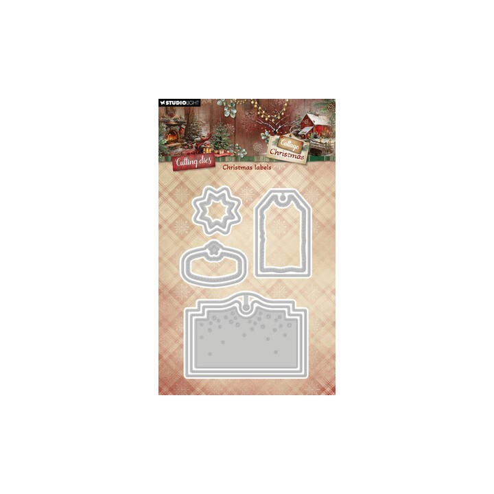 (SL-CC-CD1115)StudioLight Dies – Christmas Labels Cottage Christmas n° 1115