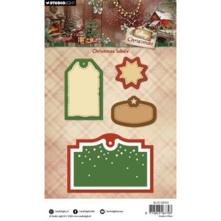 (SL-CC-CD1115)StudioLight Dies – Christmas Labels Cottage Christmas n° 1115